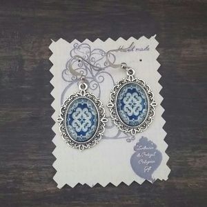 Handmade earrings - blue